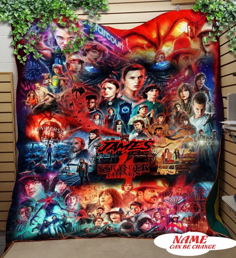 Personalized Stranger Things 1234 Blanket Stranger Things 4 Quilt Stranger Things Fan Gifts